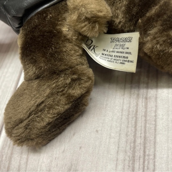 Looney Tunes ‘03 Rude Taz 11” Plush Fart Burp + Tasmanian Devil in Biker Jacket - Picture 10 of 11